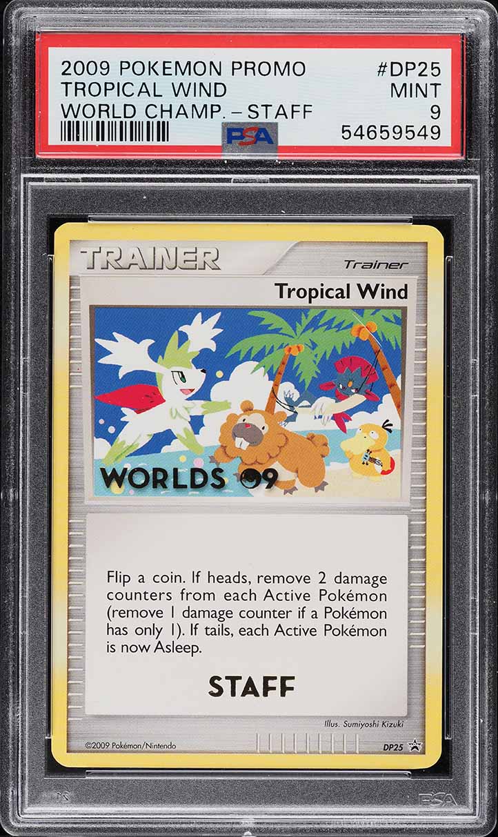 2009 Pokemon DP World Championships Promo Staff Tropical Wind #DP25 PSA 9 MINT
