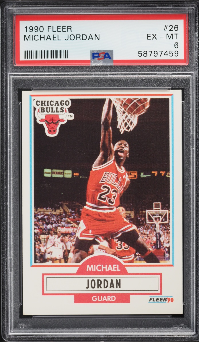 1990 Fleer Basketball Michael Jordan #26 PSA 6 EXMT