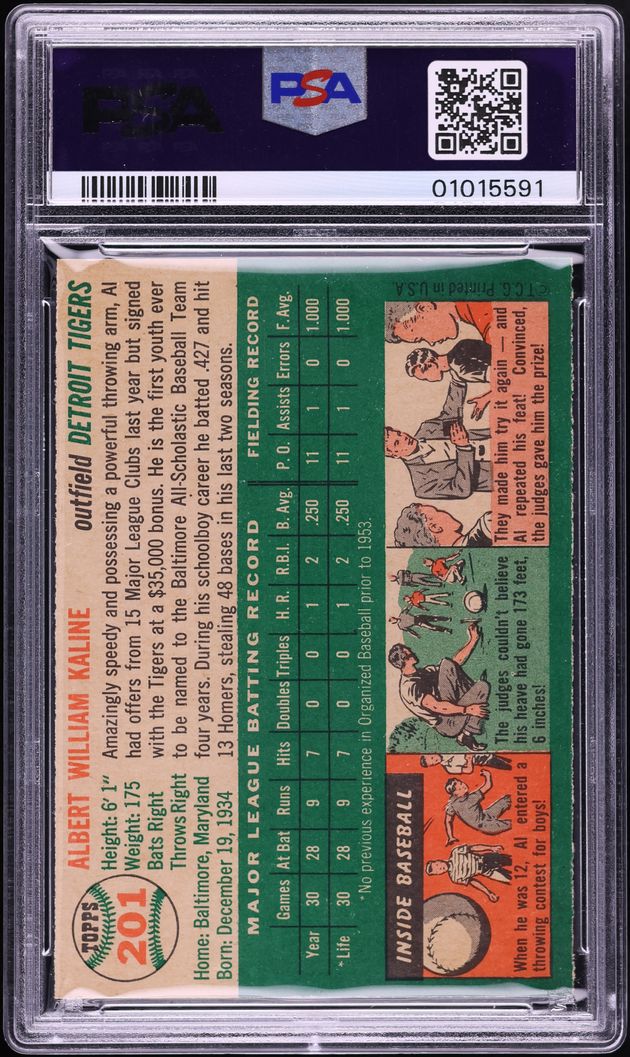 1954 Topps Al Kaline ROOKIE #201 PSA 9 MINT