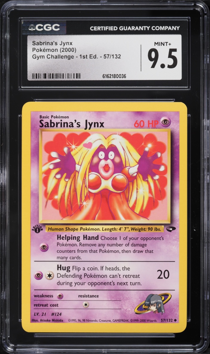 2000 Pokemon Gym Challenge 1st Edition Sabrina's Jynx #57 CGC 9.5 MINT+