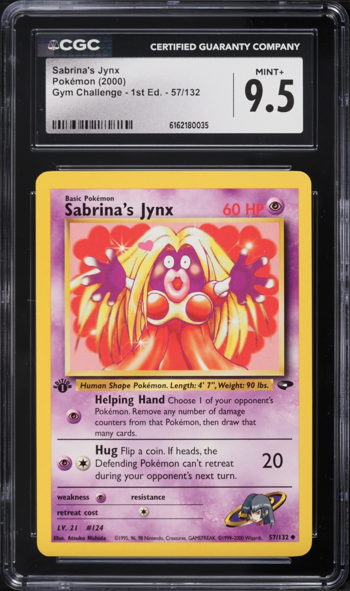 2000 Pokemon Gym Challenge 1st Edition Sabrina's Jynx #57 CGC 9.5 MINT+