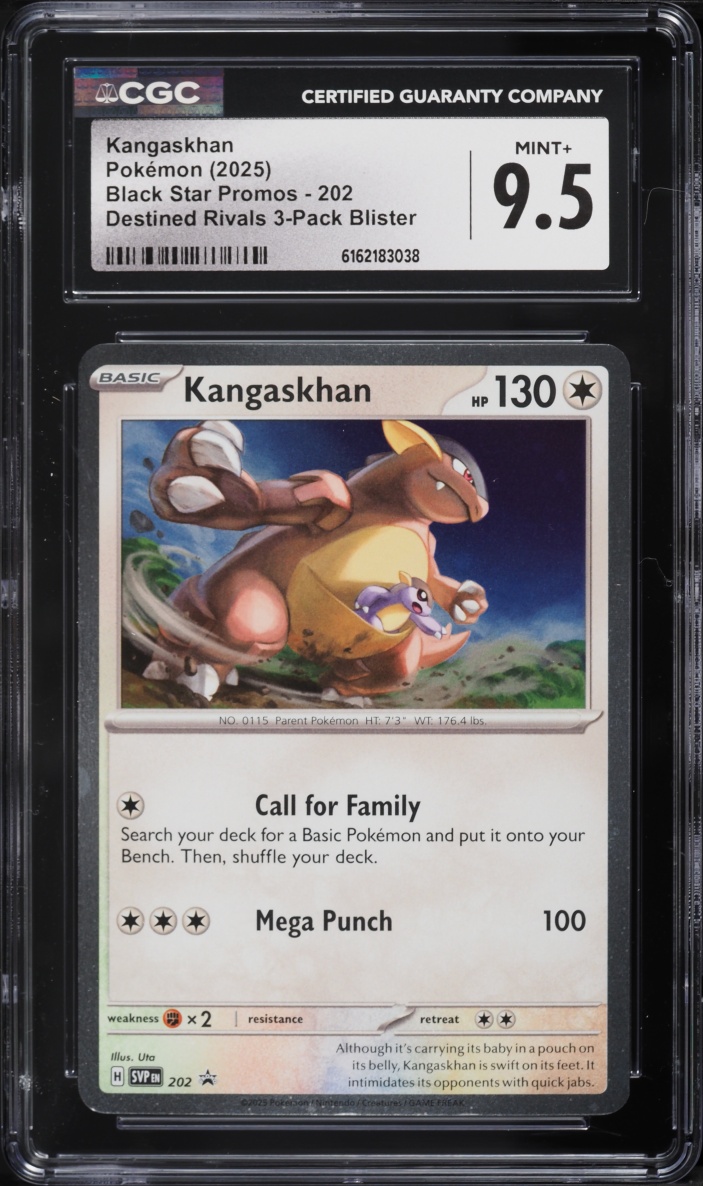 2025 Pokemon Scarlet & Violet Promo Destined Rivals 3 Pack Blister Kangaskhan #202 CGC 9.5
