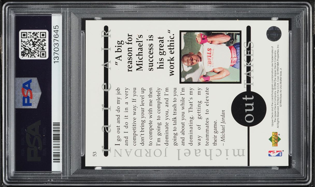 1994 Upper Deck MJ Rare Air Michael Jordan #53 PSA 10 GEM MINT