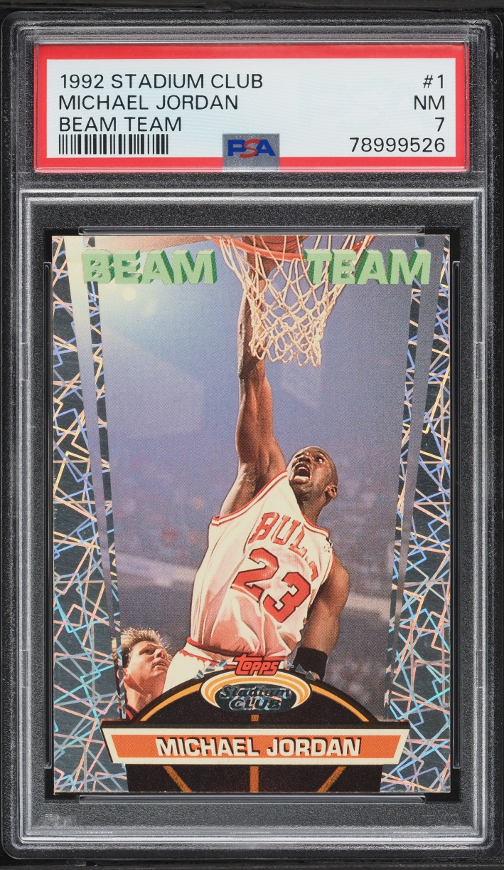 1992 Stadium Club Beam Team Michael Jordan #1 PSA 7 NRMT