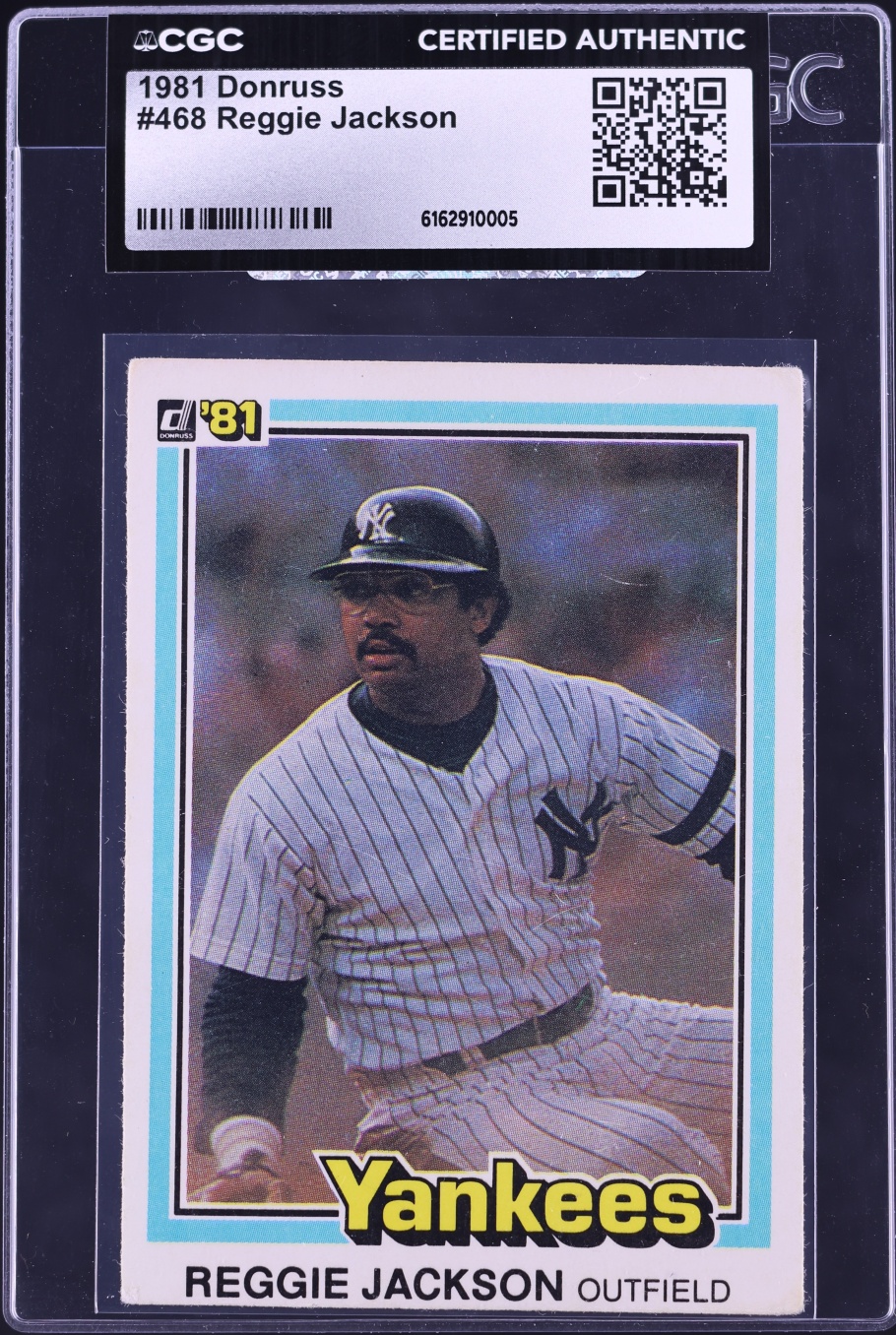 1981 Donruss Reggie Jackson #468 CGC AUTH