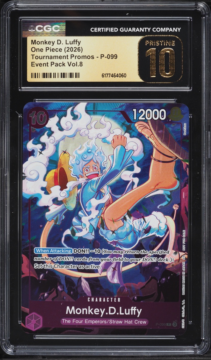2026 One Piece Tournament Promo Event Pack Vol. 8 Monkey D. Luffy #P-099 CGC 10 PRISTINE