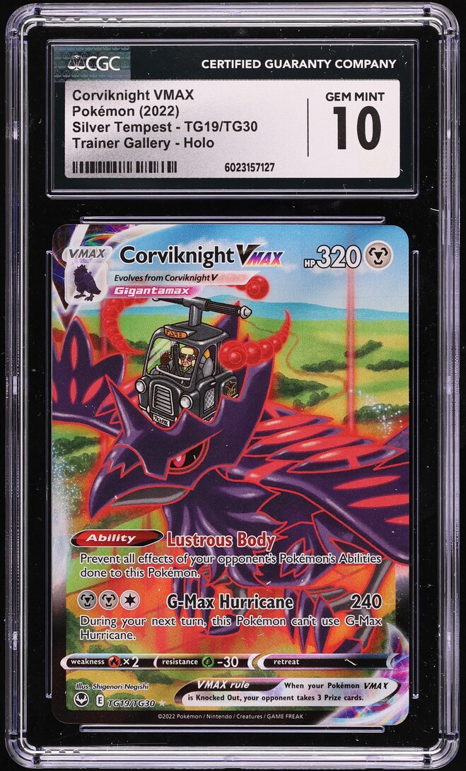2022 Pokemon SWSH Silver Tempest CHR Corviknight VMAX #TG19 CGC 10 GEM MINT
