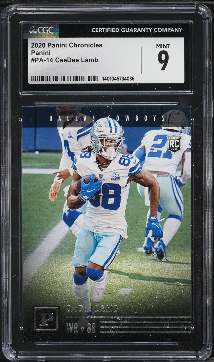 2020 Panini Chronicles Panini CeeDee Lamb ROOKIE #PA-14 CGC 9 MINT