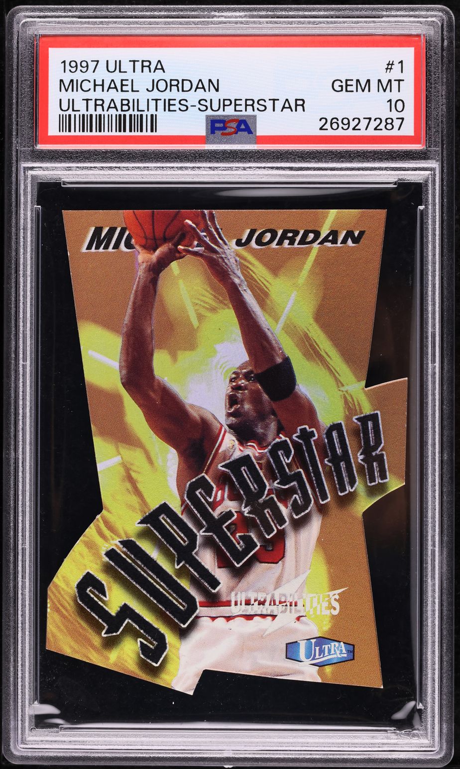 1997 Ultra Ultrabilities Superstar Michael Jordan #1 PSA 10 GEM MINT