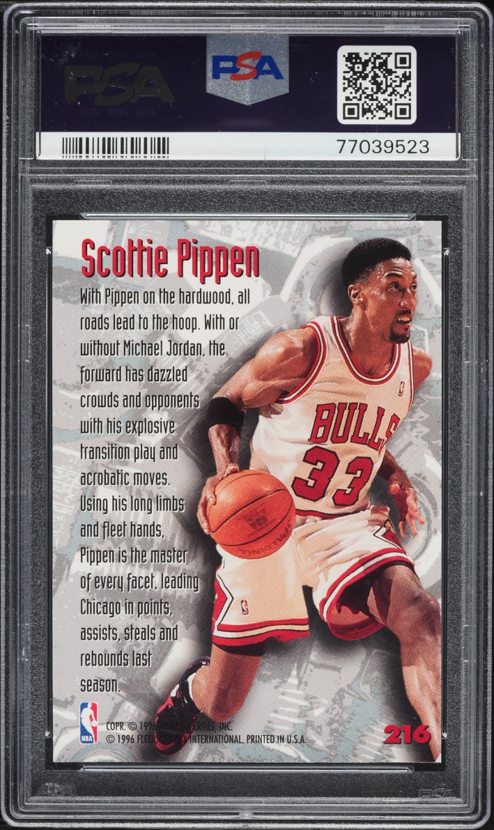 1995 Metal Nuts & Bolts Scottie Pippen #216 PSA 10 GEM MINT