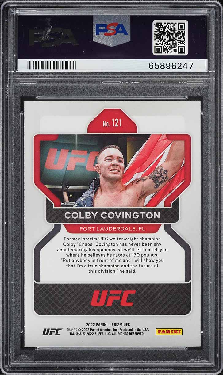 2022 Panini Prizm UFC Colby Covington #121 PSA 10 GEM MINT