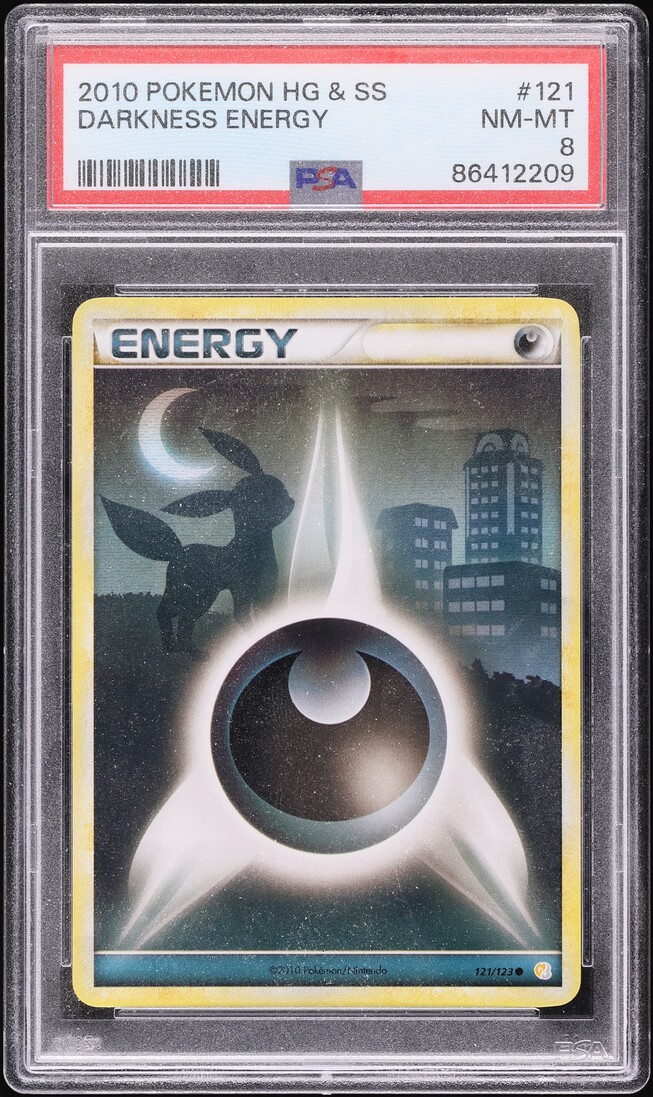 2010 Pokemon HeartGold & SoulSilver Darkness Energy #121 PSA 8 NM-MT