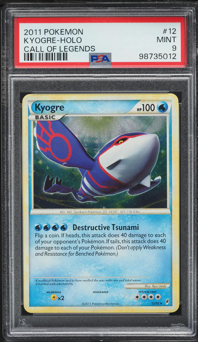 2011 Pokemon Call Of Legends Holo Kyogre #12 PSA 9 MINT