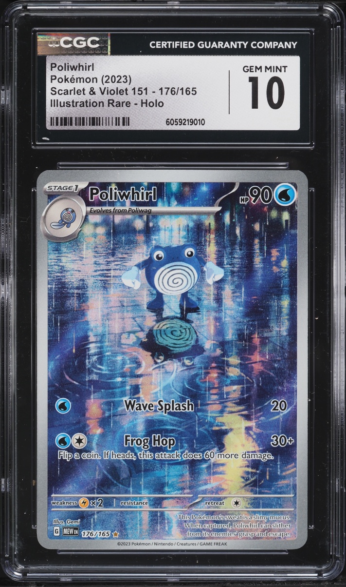 2023 Pokemon Scarlet & Violet 151 IR Poliwhirl #176 CGC 10 GEM MINT