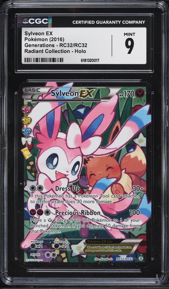 2016 Pokemon XY Generations Radiant Collection Full Art Sylveon EX #RC32 CGC 9 MINT