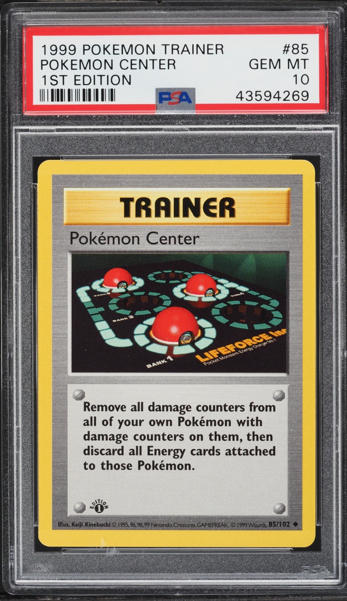 1999 Pokemon Base Set Shadowless 1st Edition Pokemon Center #85 PSA 10 GEM MINT
