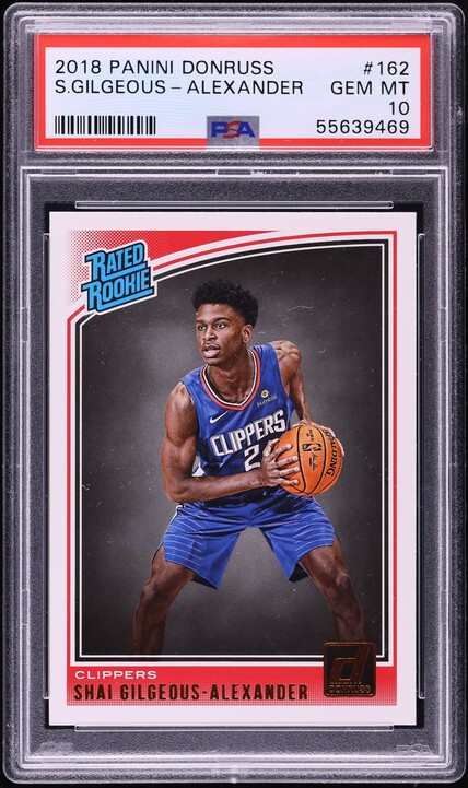 2018 Donruss Optic Choice Shai Gilgeous-Alexander ROOKIE #162 PSA