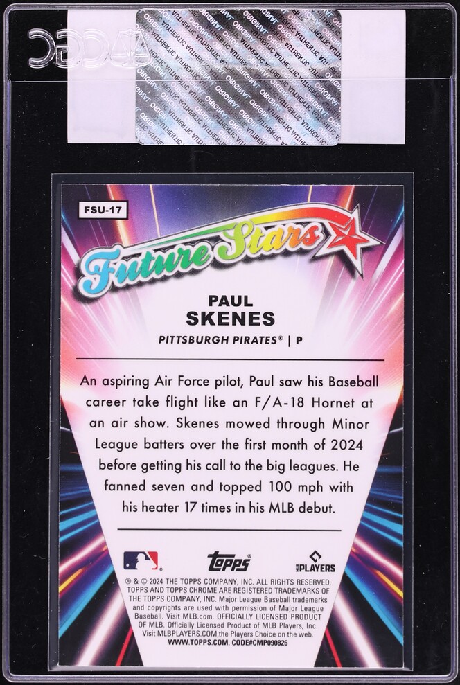 2024 Topps Chrome Update Future Stars Paul Skenes ROOKIE #FSU-17 CGC AUTH