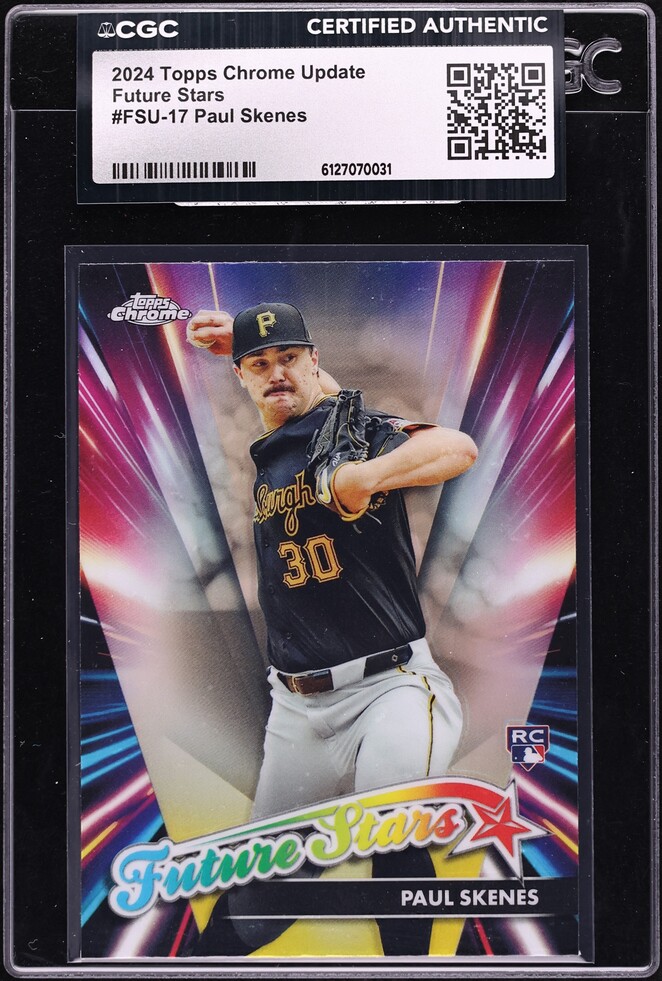 2024 Topps Chrome Update Future Stars Paul Skenes ROOKIE #FSU-17 CGC AUTH