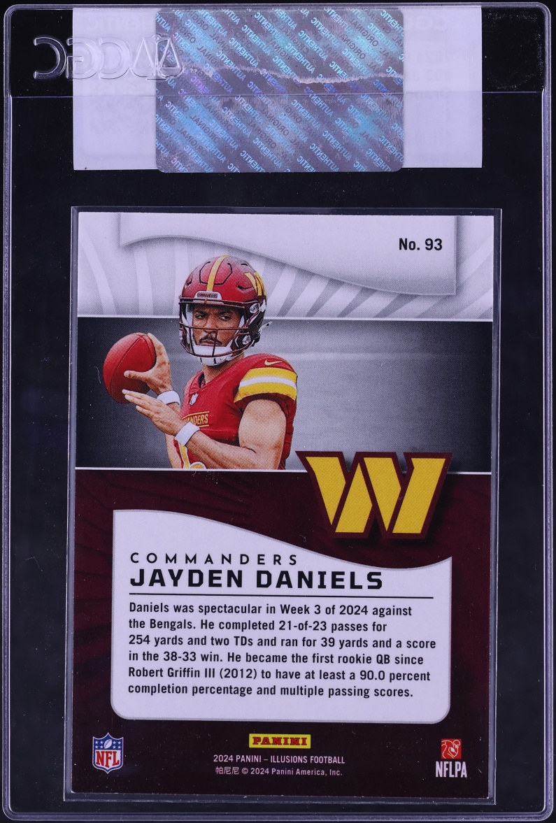 2024 Panini Illusions Orange Jayden Daniels ROOKIE #93 CGC AUTH
