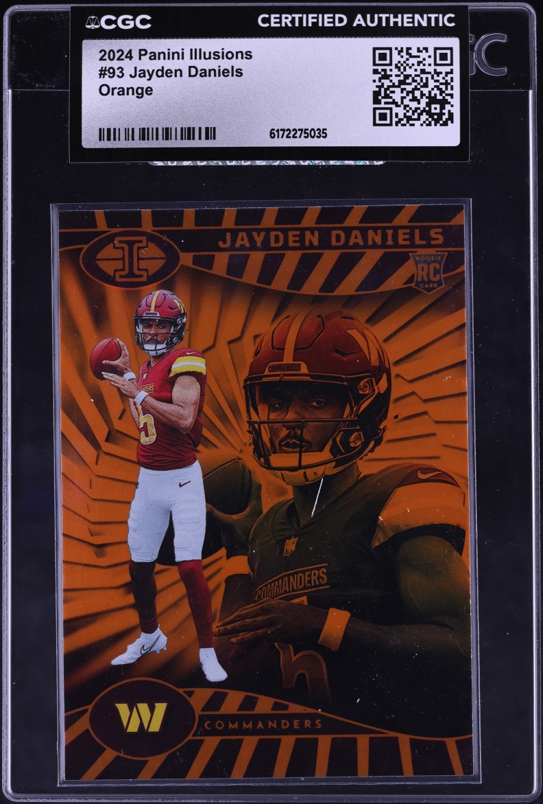 2024 Panini Illusions Orange Jayden Daniels ROOKIE #93 CGC AUTH