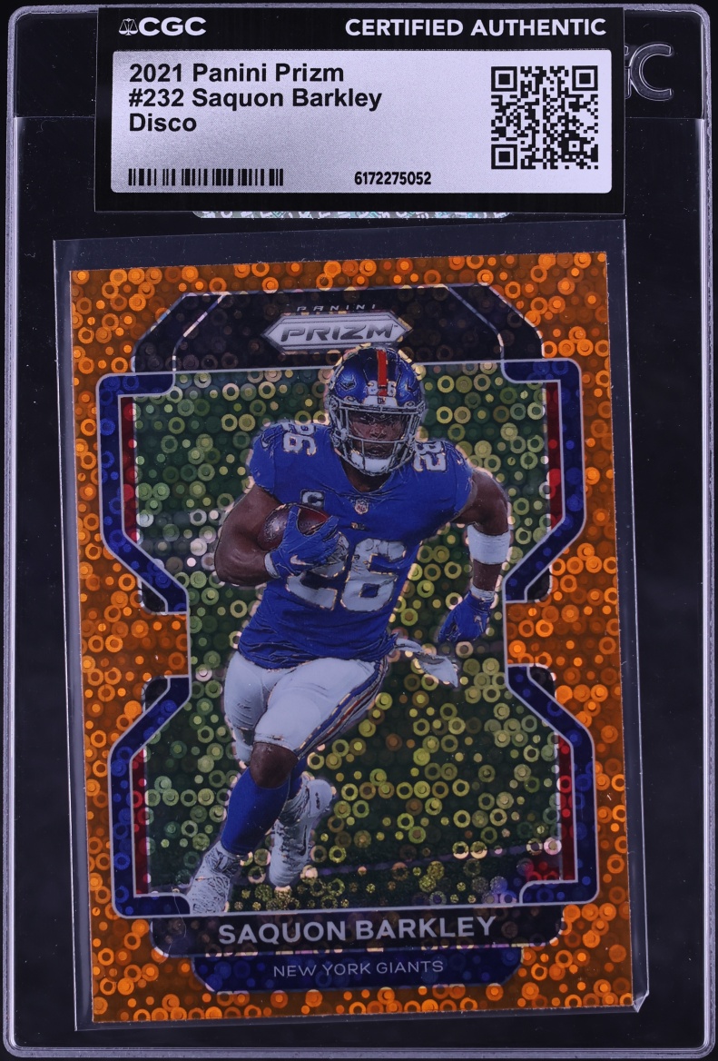 2021 Panini Prizm Disco Saquon Barkley #232 CGC AUTH