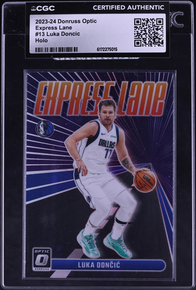 2023 Donruss Optic Express Lane Holo Luka Doncic #13 CGC AUTH