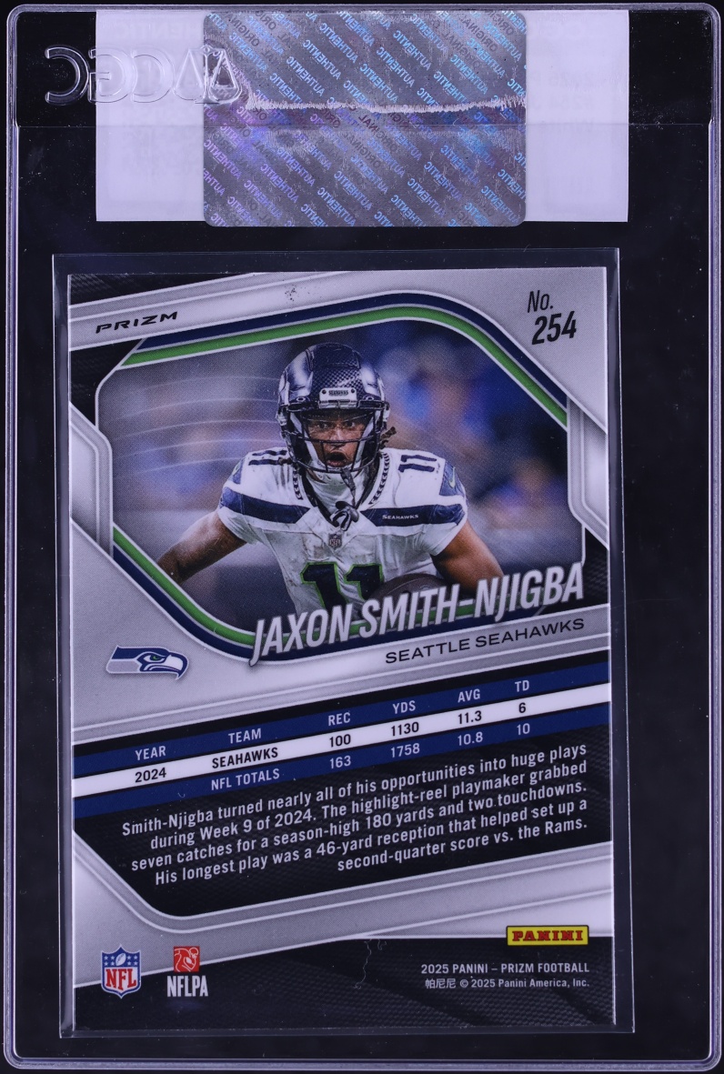 2025 Panini Prizm White Disco Jaxon Smith-Njigba #254 CGC AUTH
