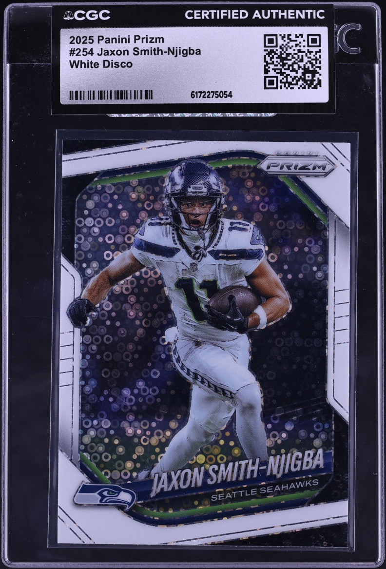 2025 Panini Prizm White Disco Jaxon Smith-Njigba #254 CGC AUTH