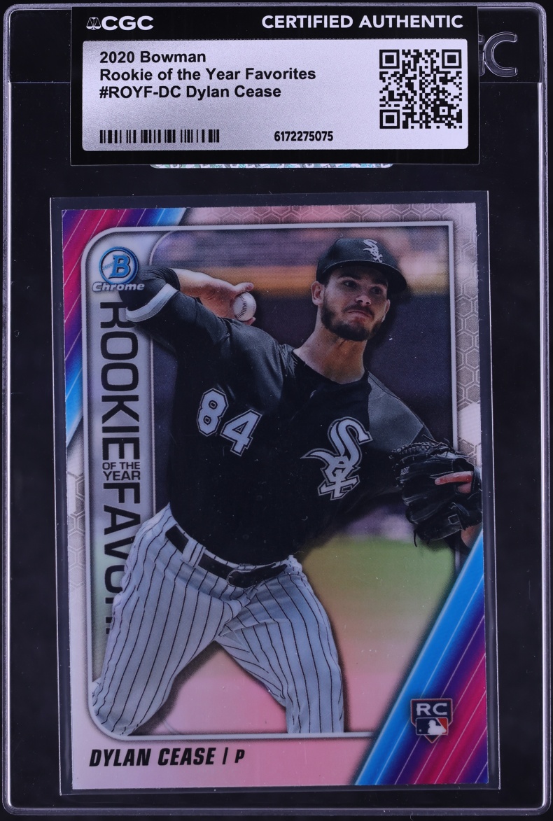 2020 Bowman Chrome ROY Favorites Dylan Cease ROOKIE #ROYF-DC CGC AUTH