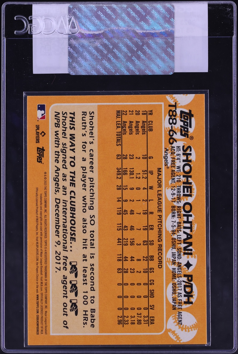 2023 Topps '88 Shohei Ohtani #T88-66 CGC AUTH