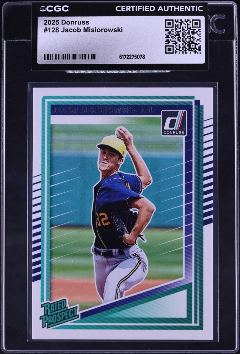 2025 Donruss Jacob Misiorowski ROOKIE #128 CGC AUTH