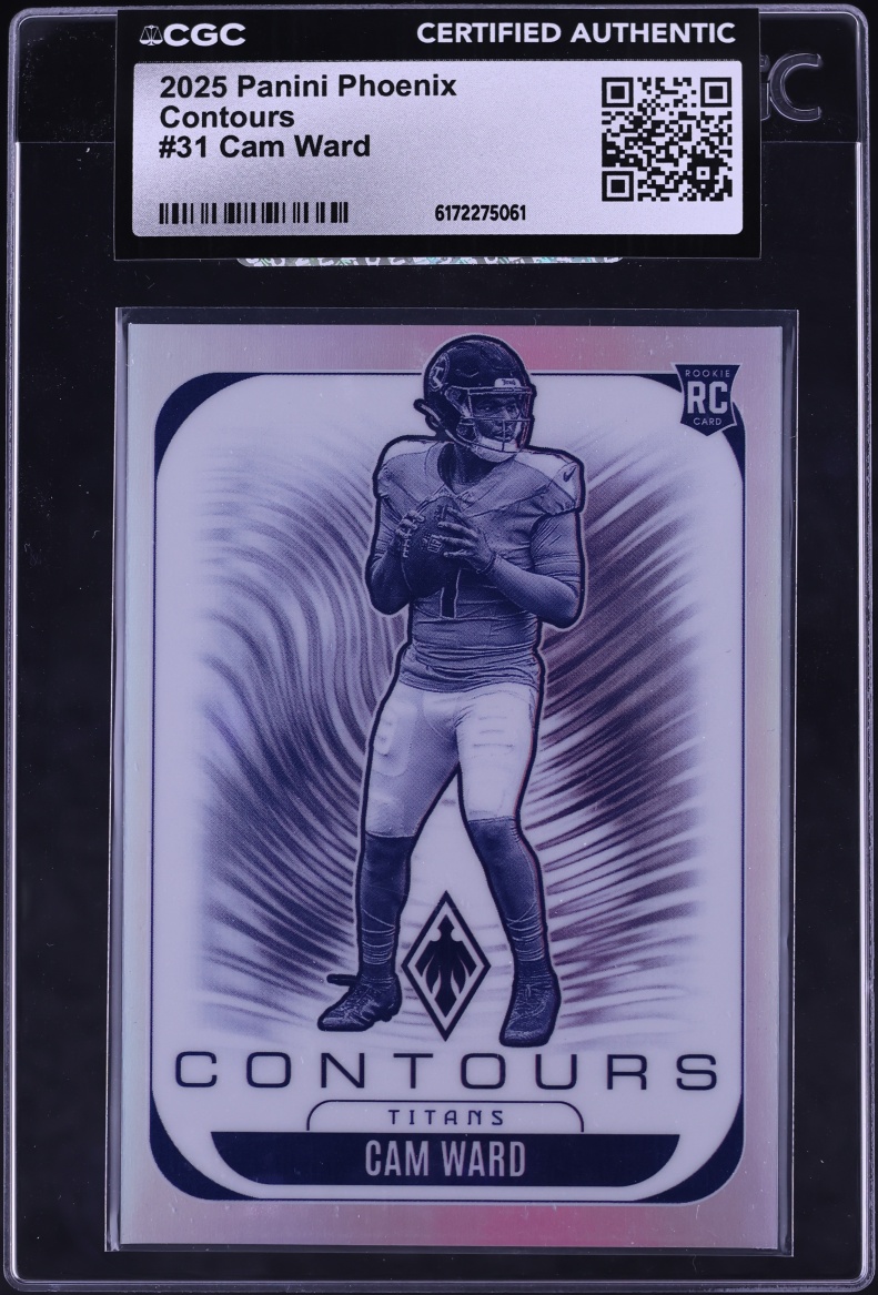 2025 Panini Phoenix Contours Cam Ward ROOKIE #31 CGC AUTH