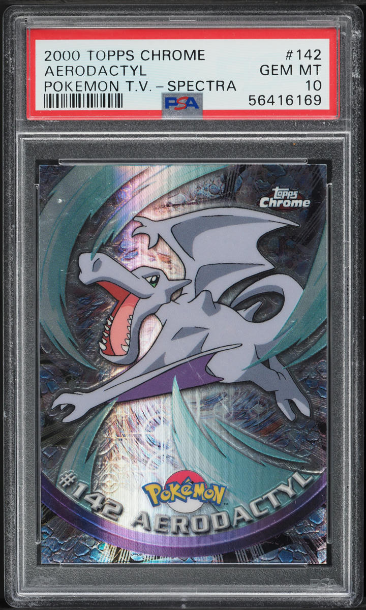 2000 Topps Chrome Pokemon Series 2 Spectra Aerodactyl #142 PSA 10 GEM MINT