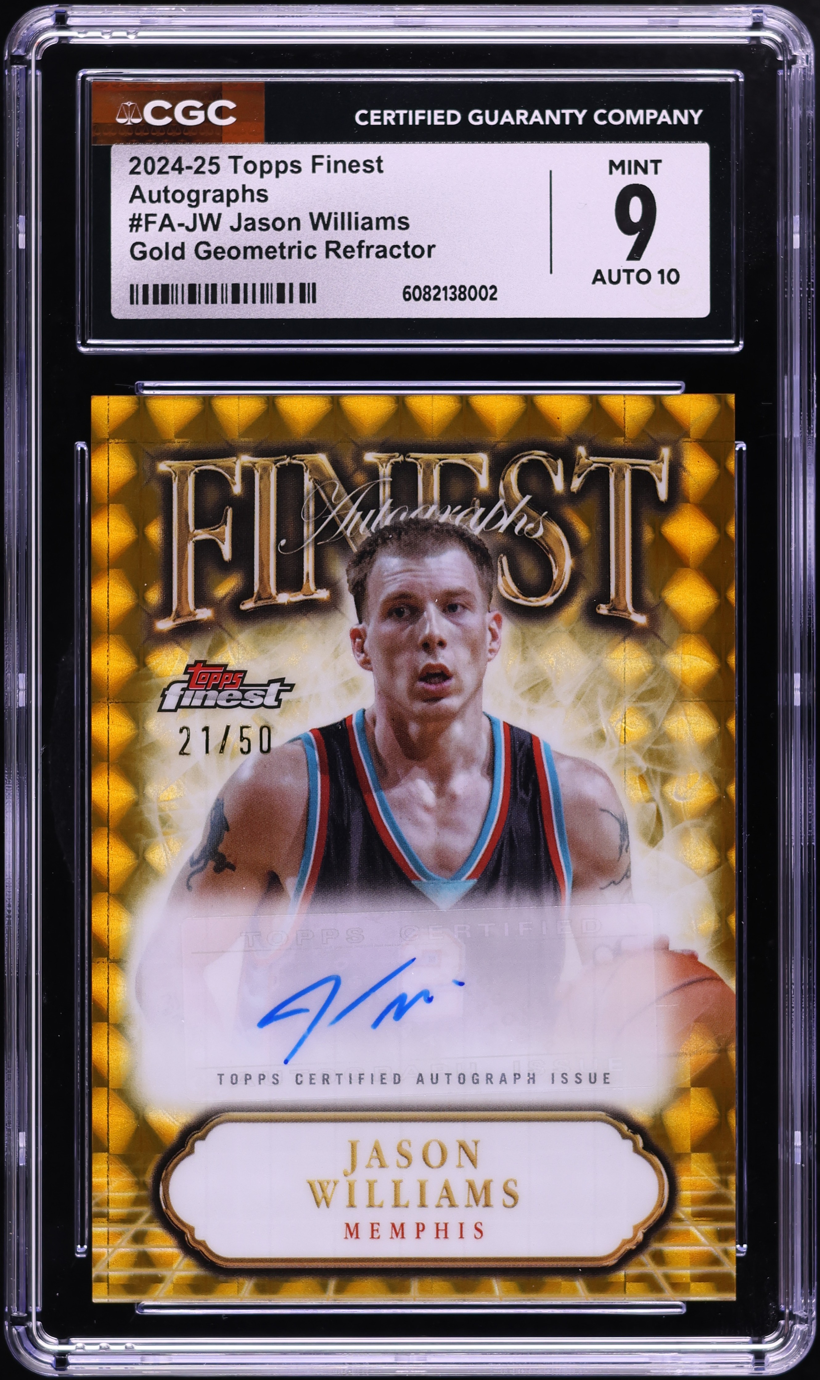 2024 Finest Gold Geometric Refractor Jason Williams AUTO /50