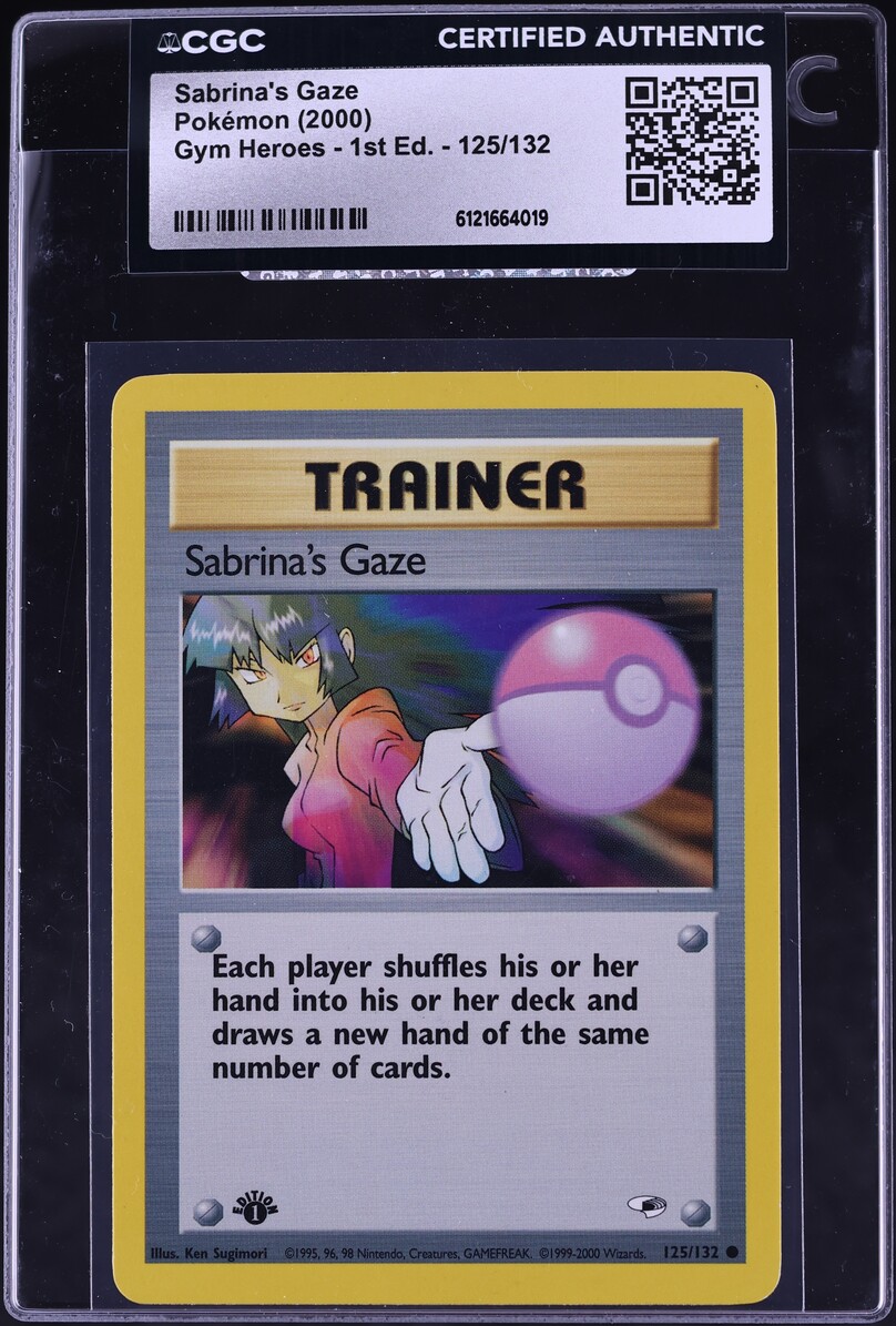 2000 Pokemon Gym Heroes 1st Edition Sabrina's Gaze #125 CGC AUTH
