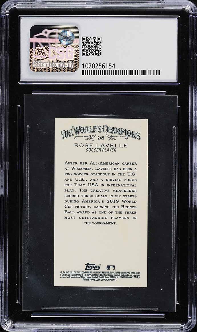 2021 Topps Allen & Ginter Chrome Mini Rose Lavelle #249 CSG 10 PRISTINE