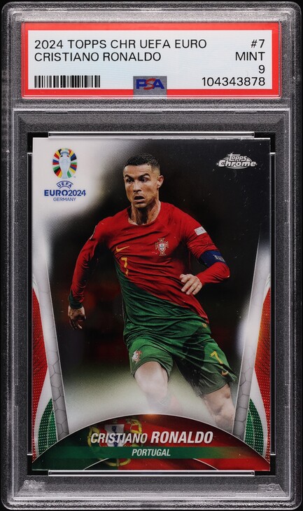 2004 Panini UEFA Euro Cristiano Ronaldo #23 PSA 9 MINT on