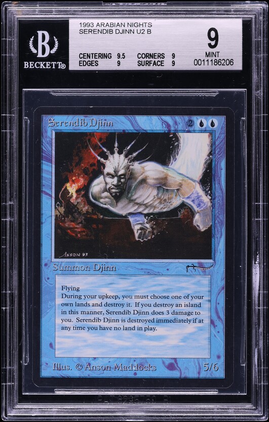 1993 Magic The Gathering MTG Arabian Nights Juzam Djinn PSA 9 MINT