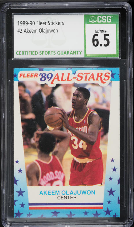 1984-85 Star Basketball Hakeem Olajuwon ROOKIE #237 PSA 8 NM-MT on