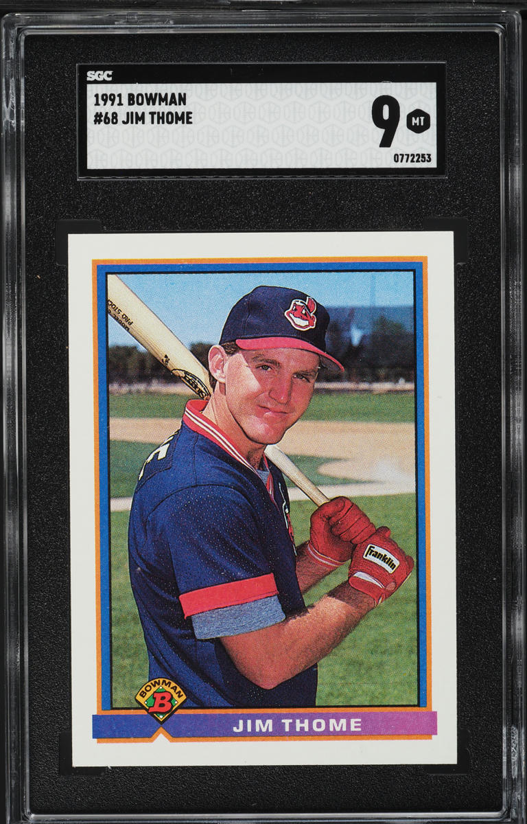 1991 Bowman Jim Thome ROOKIE #68 SGC 9 MINT