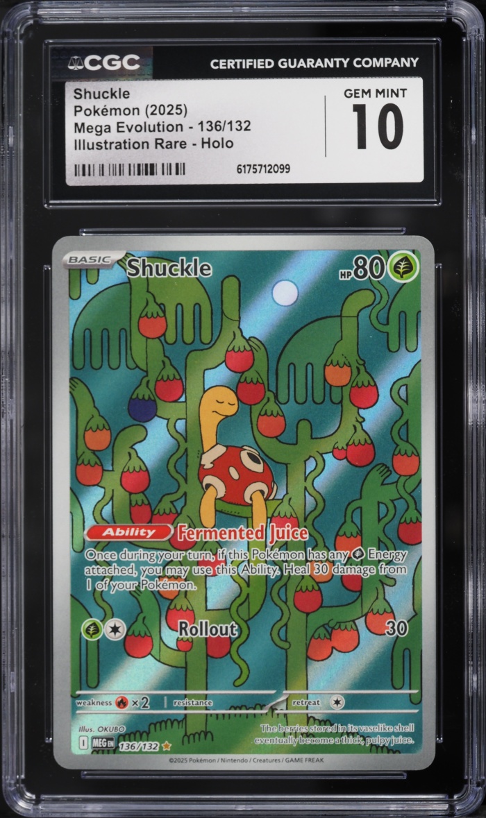 2025 Pokemon Mega Evolution IR Shuckle #136 CGC 10 GEM MINT