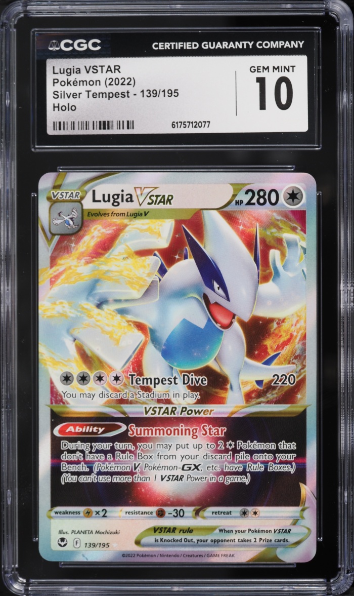 2022 Pokemon Sword & Shield Silver Tempest Holo Lugia VSTAR #139 CGC 10 GEM MINT