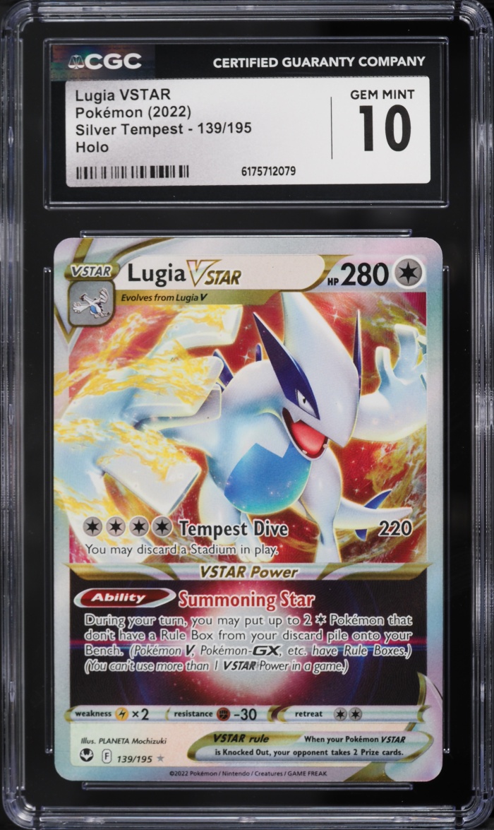 2022 Pokemon Sword & Shield Silver Tempest Holo Lugia VSTAR #139 CGC 10 GEM MINT
