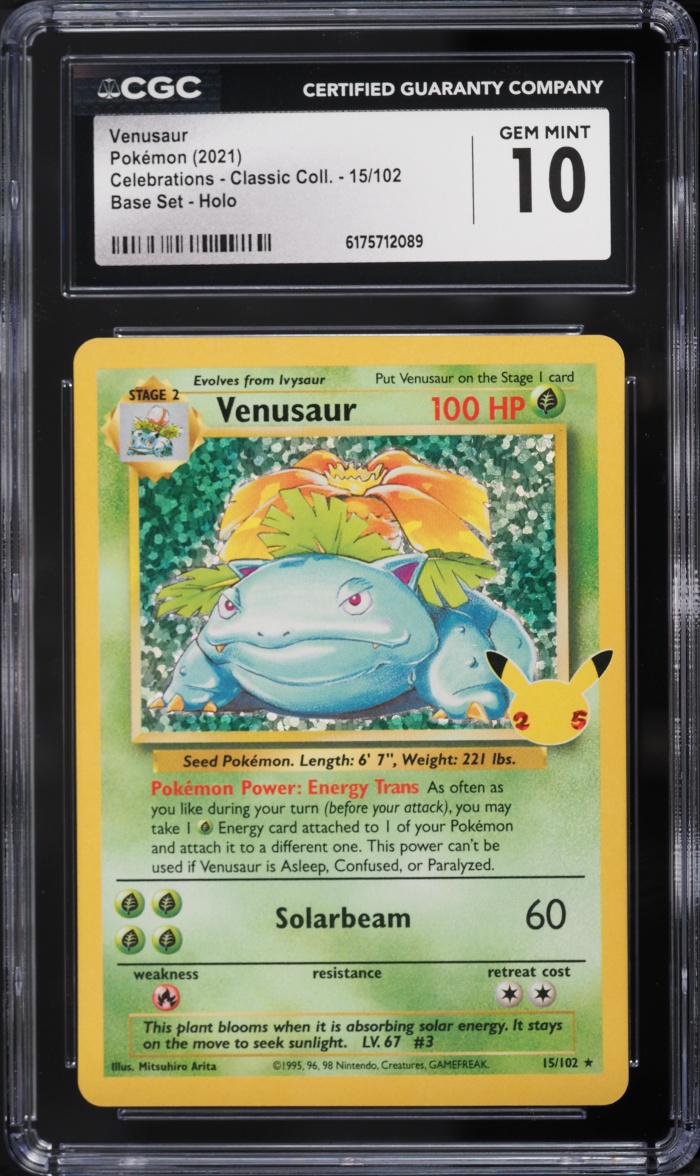 2021 Pokemon Sword & Shield Celebrations Classic Collection Holo Venusaur #15 CGC 10 GEM MINT