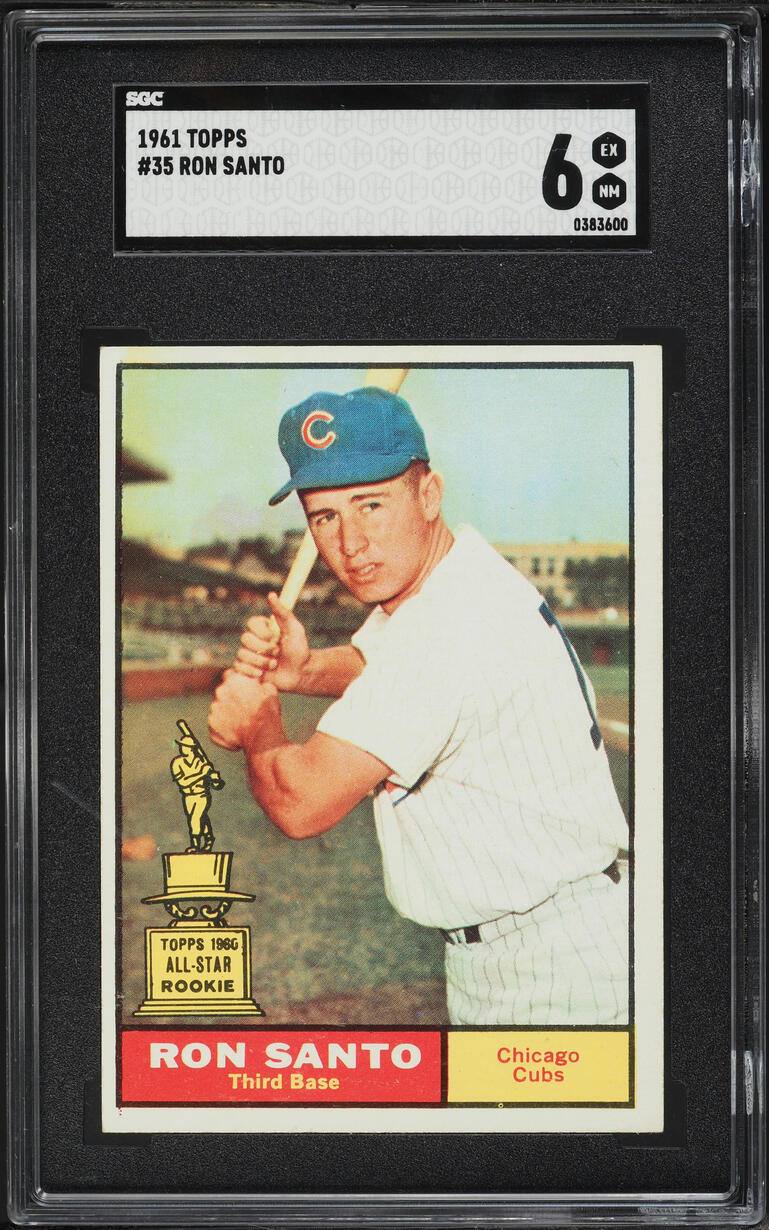 1961 Topps Ron Santo ROOKIE #35 SGC 6 EXMT