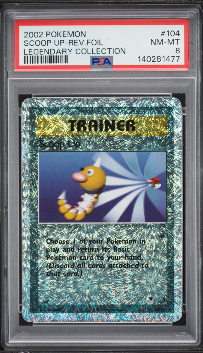 2002 Pokemon Legendary Collection Reverse Holo Scoop Up #104 PSA 8 NM-MT