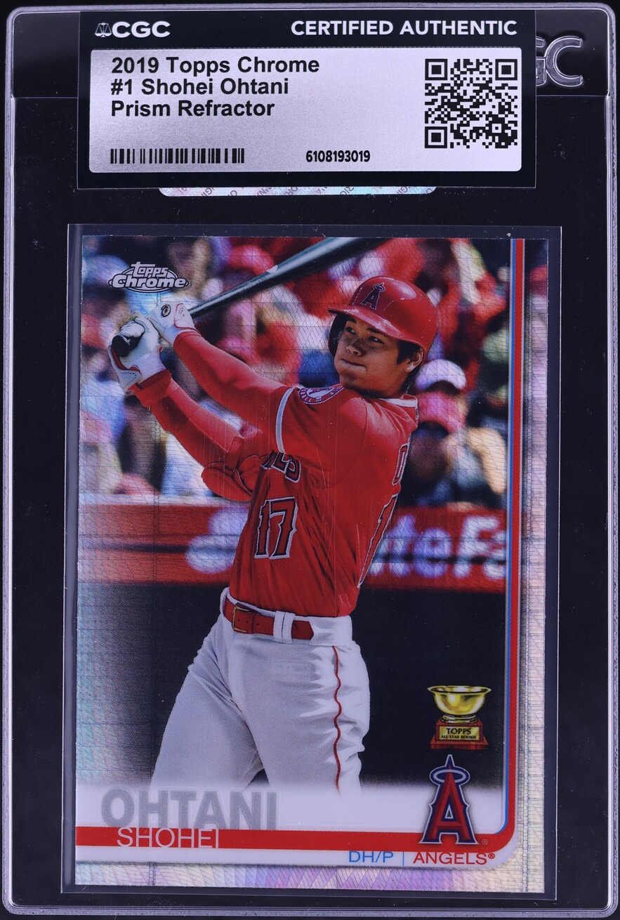 2019 Topps Chrome Prism Refractor Shohei Ohtani #1 CGC AUTH