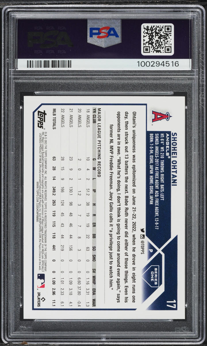 2023 Topps Shohei Ohtani #17 PSA 5 EX