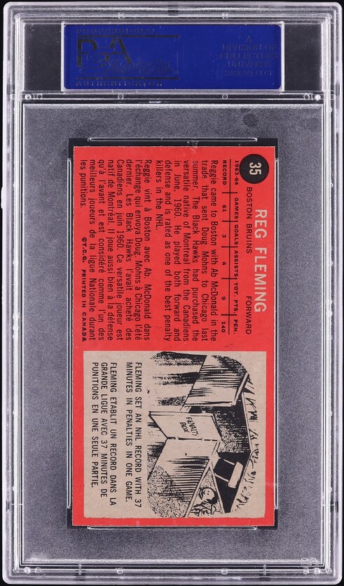1964 Topps Hockey Reg Fleming #35 PSA 8 NM-MT